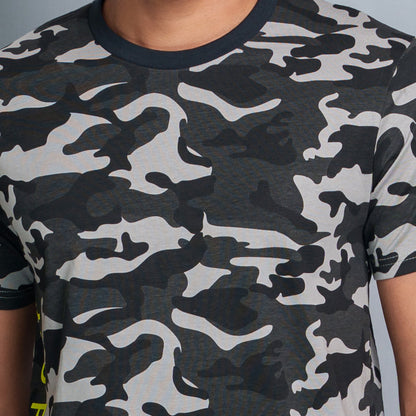 Mens T- Shirt- Black Camo