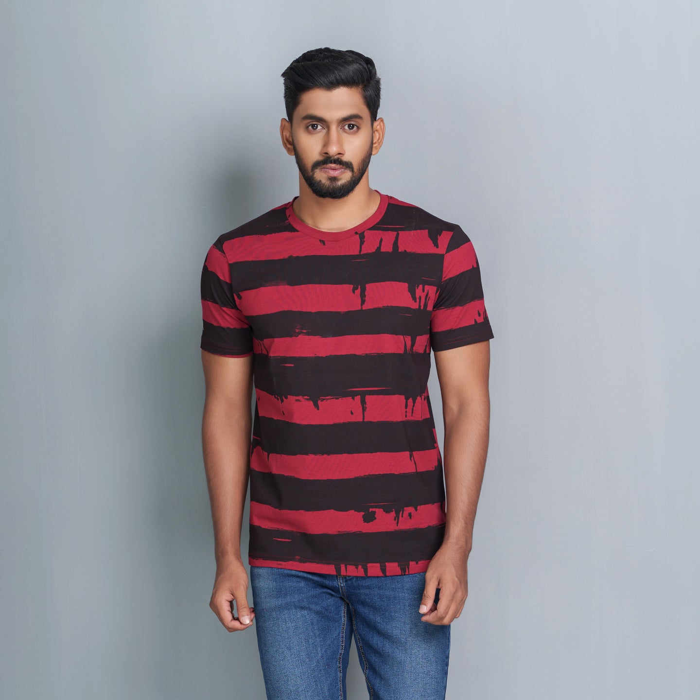 Mens T-Shirt- Maroon Aop