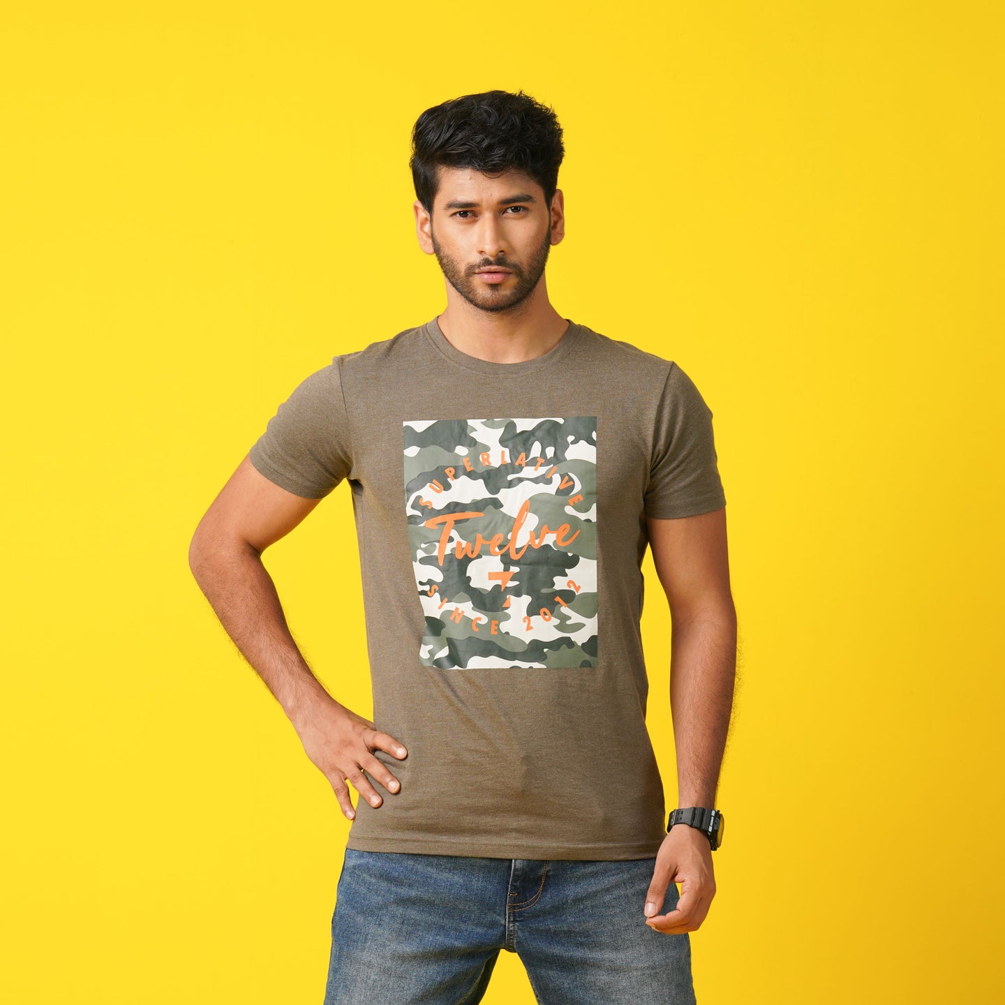 MENS T- SHIRT-OLIVE