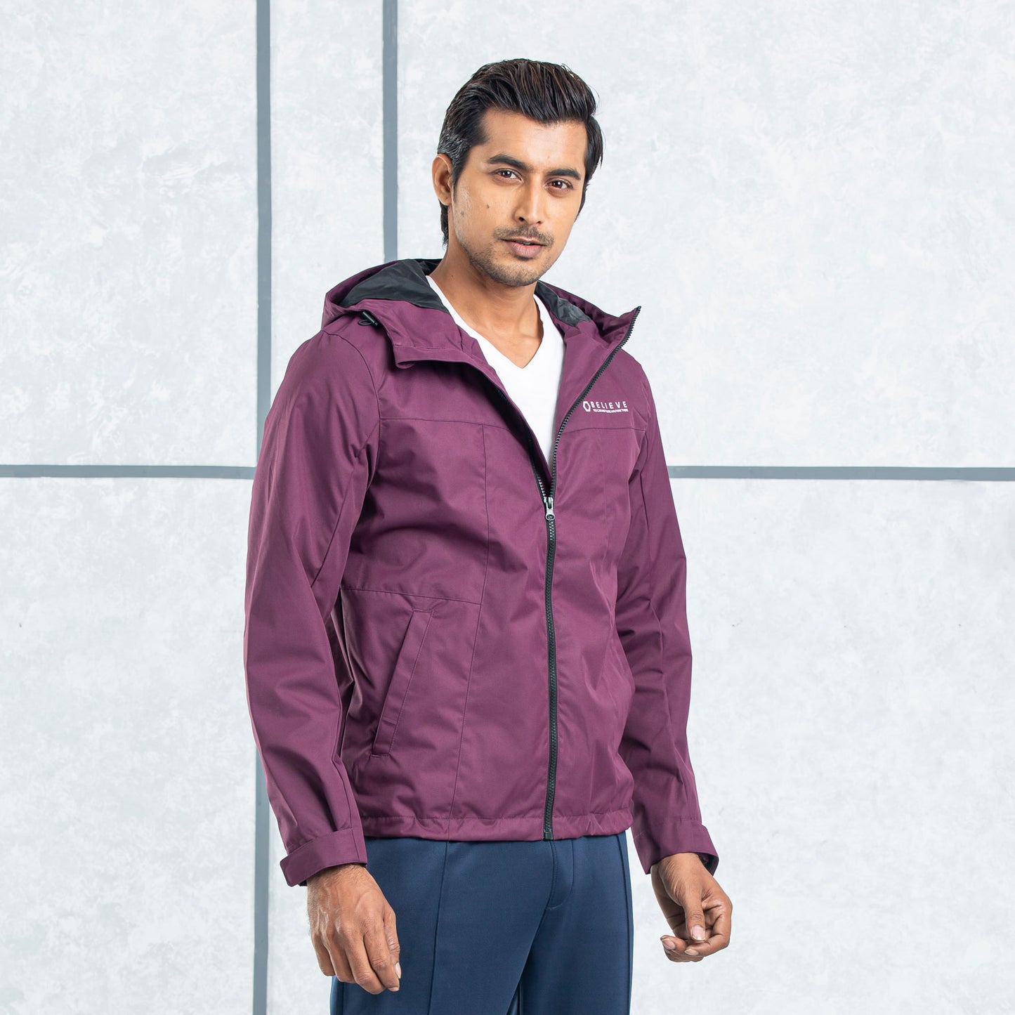 MENS WINDBREAKER-PURPLE