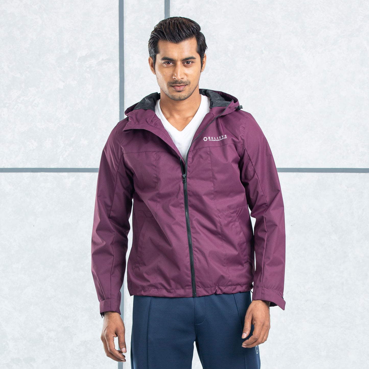 MENS WINDBREAKER-PURPLE