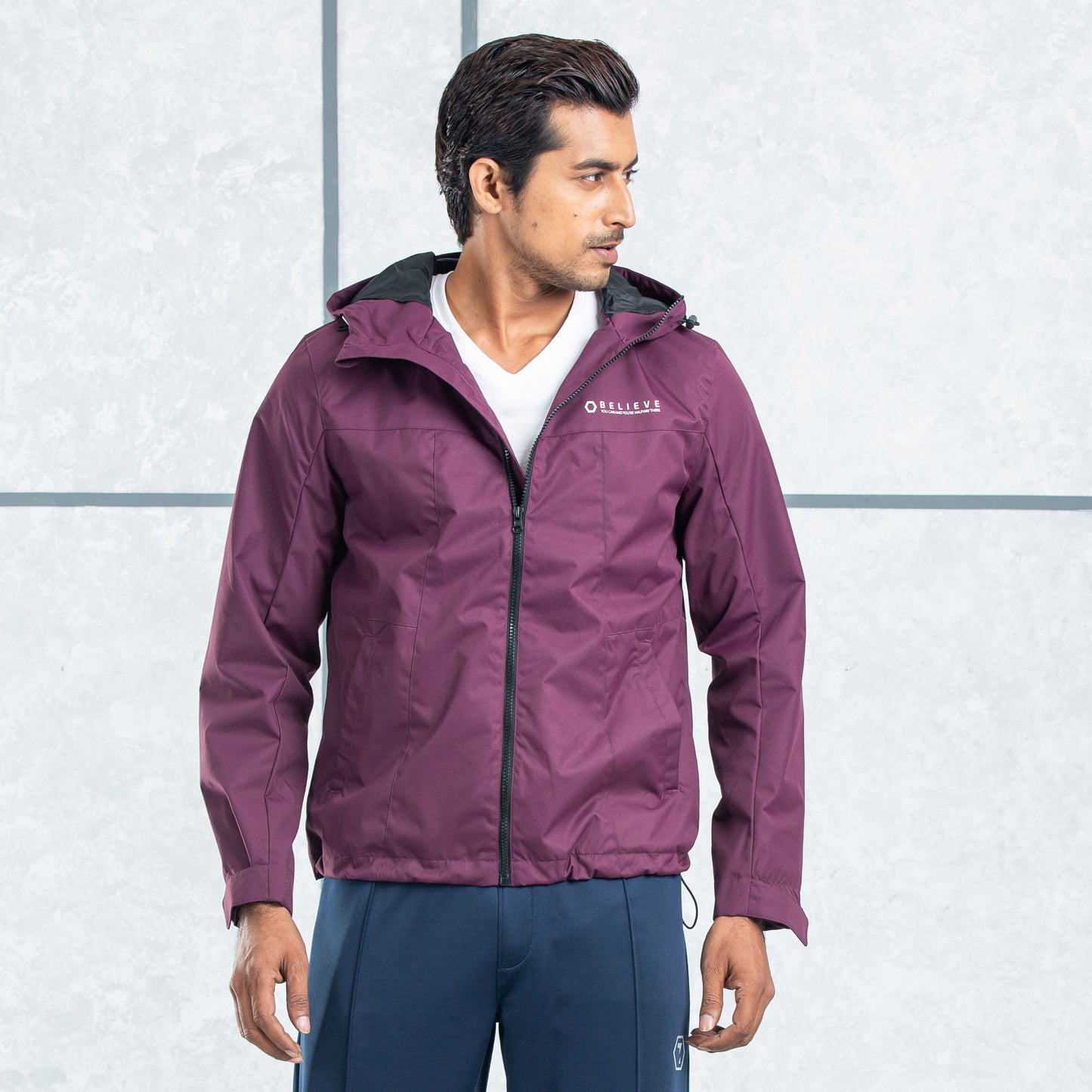 MENS WINDBREAKER-PURPLE