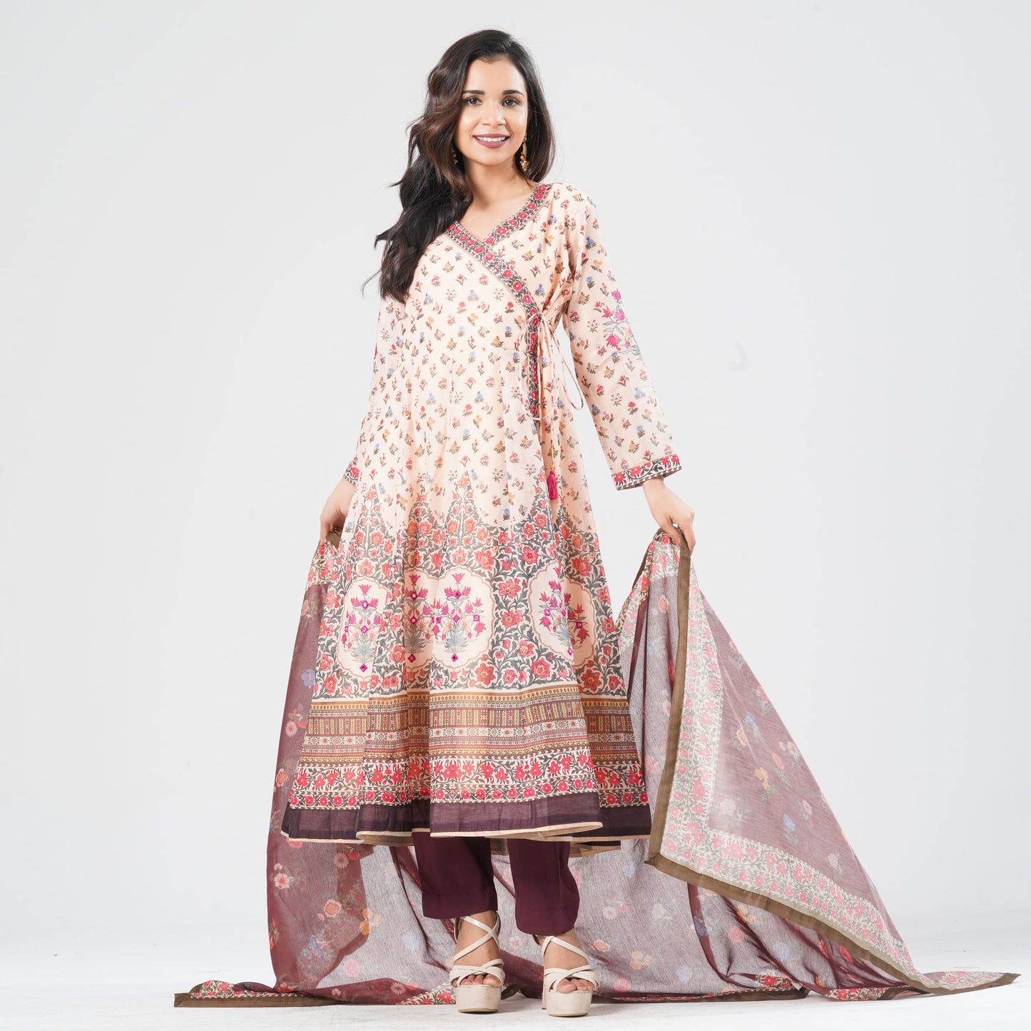 Women Half-Silk Three Piece Set