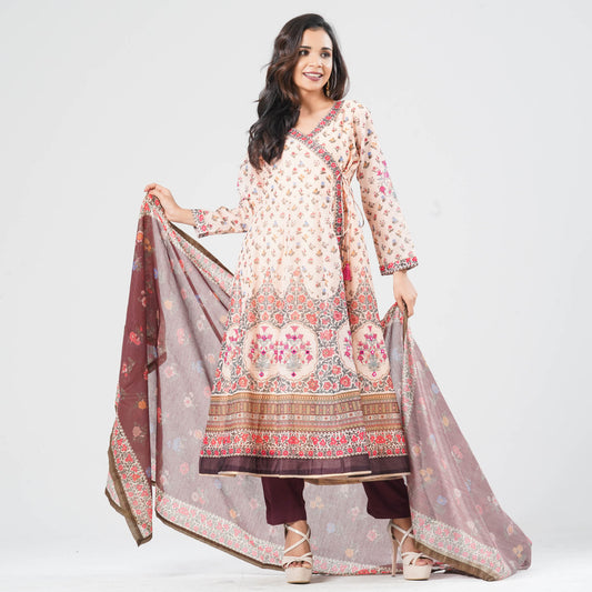 Women Half-Silk Three Piece Set