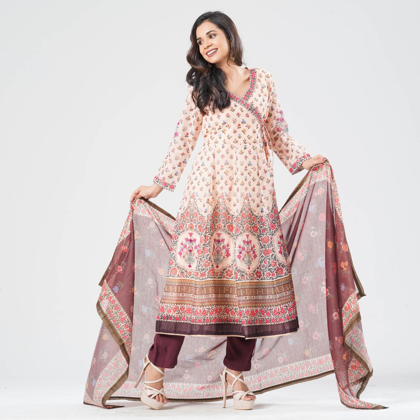 Women Half-Silk Three Piece Set