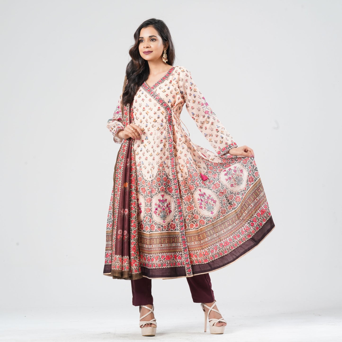 Women Half-Silk Three Piece Set