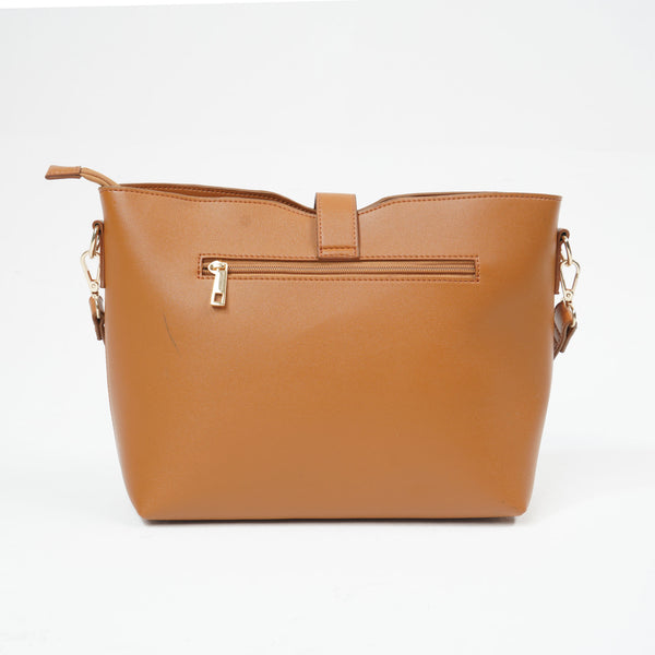 Women's Beige Dual Strap Shoulder Bag