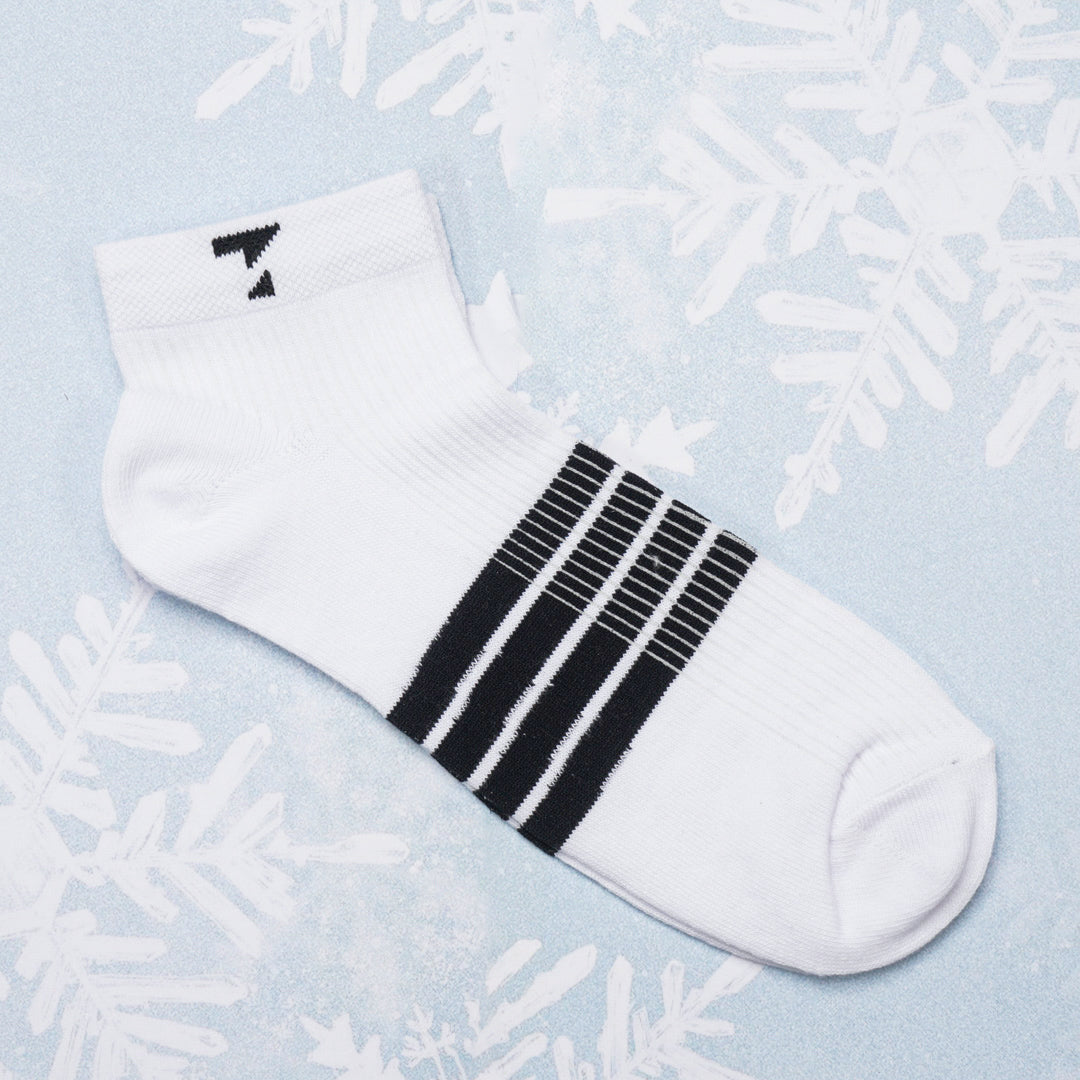 White & Black Cotton Socks