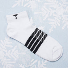 Load image into Gallery viewer, White &amp; Black Cotton Socks
