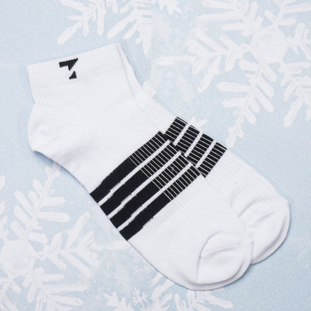 White & Black Cotton Socks