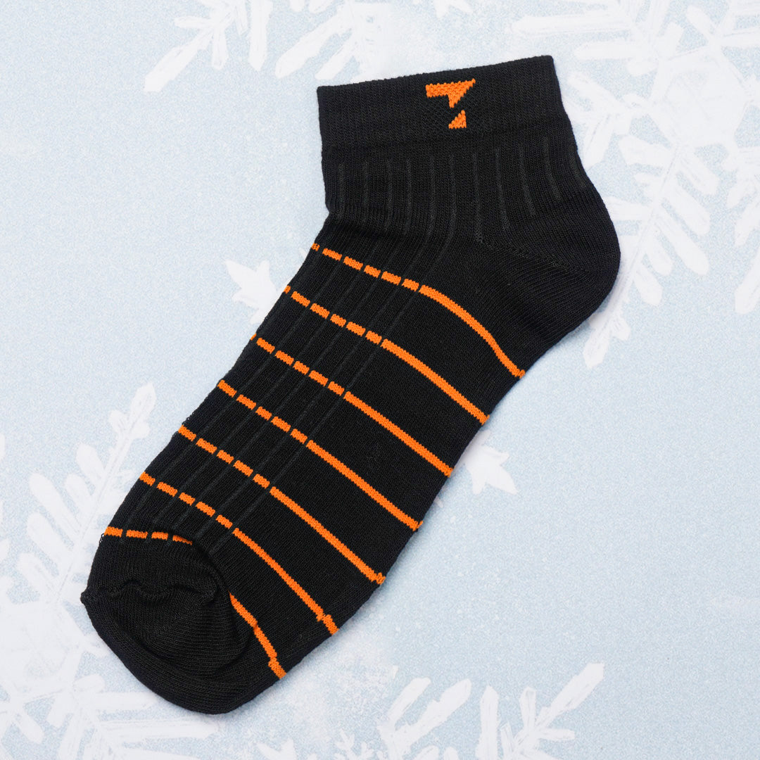 Black & Orange Cotton Socks