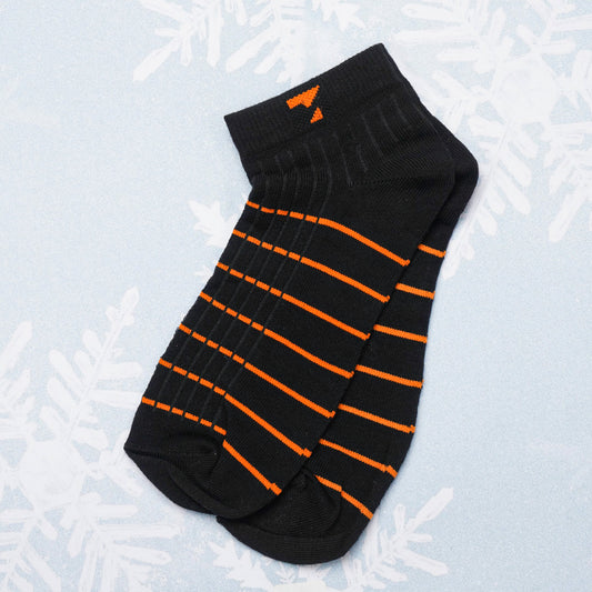 Black & Orange Cotton Socks