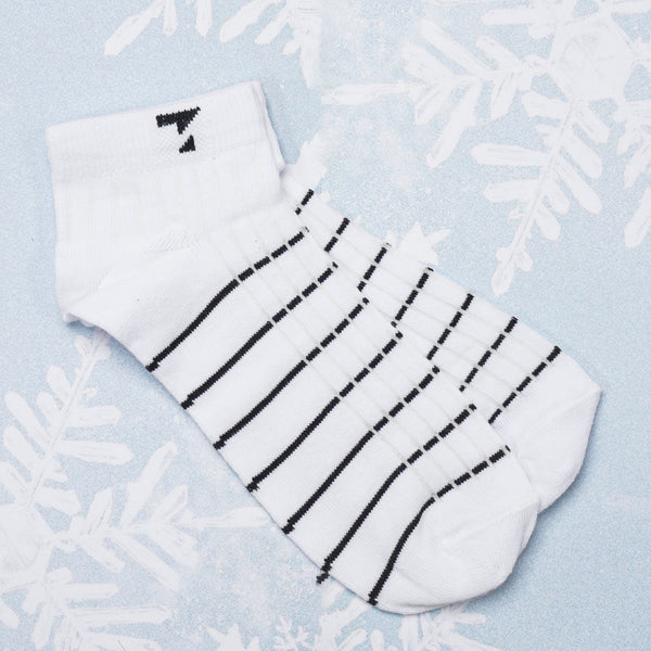 White & Black Cotton Socks