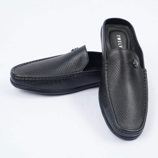 Mens Black Leather Loafers