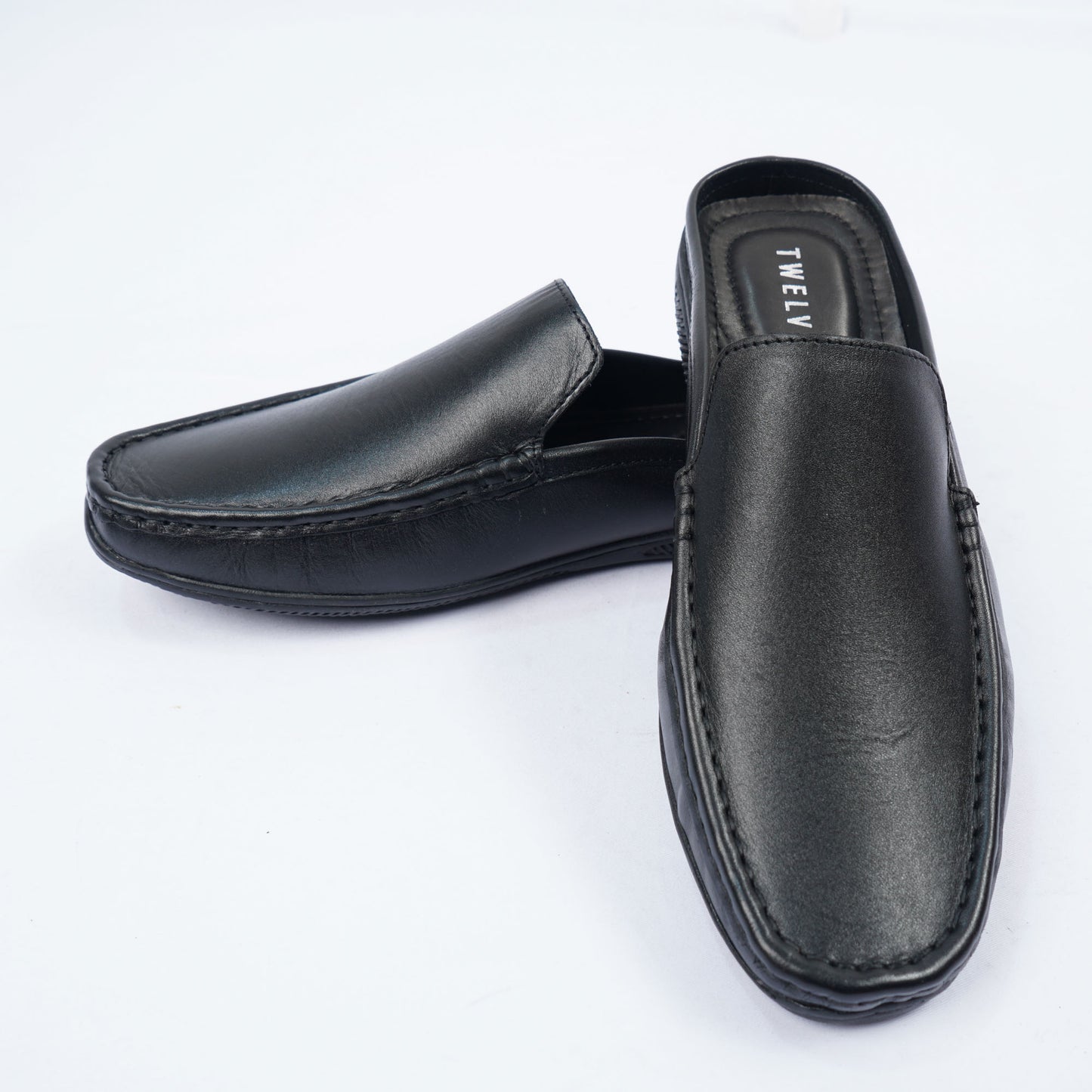 Mens Black Leather Loafers