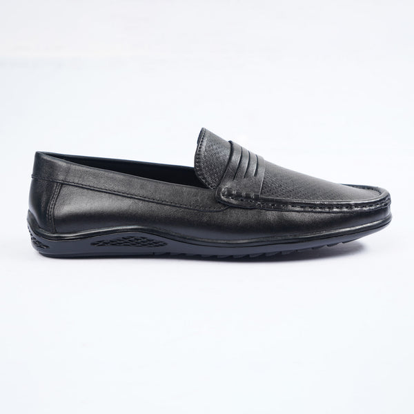 Mens Black Leather Loafers