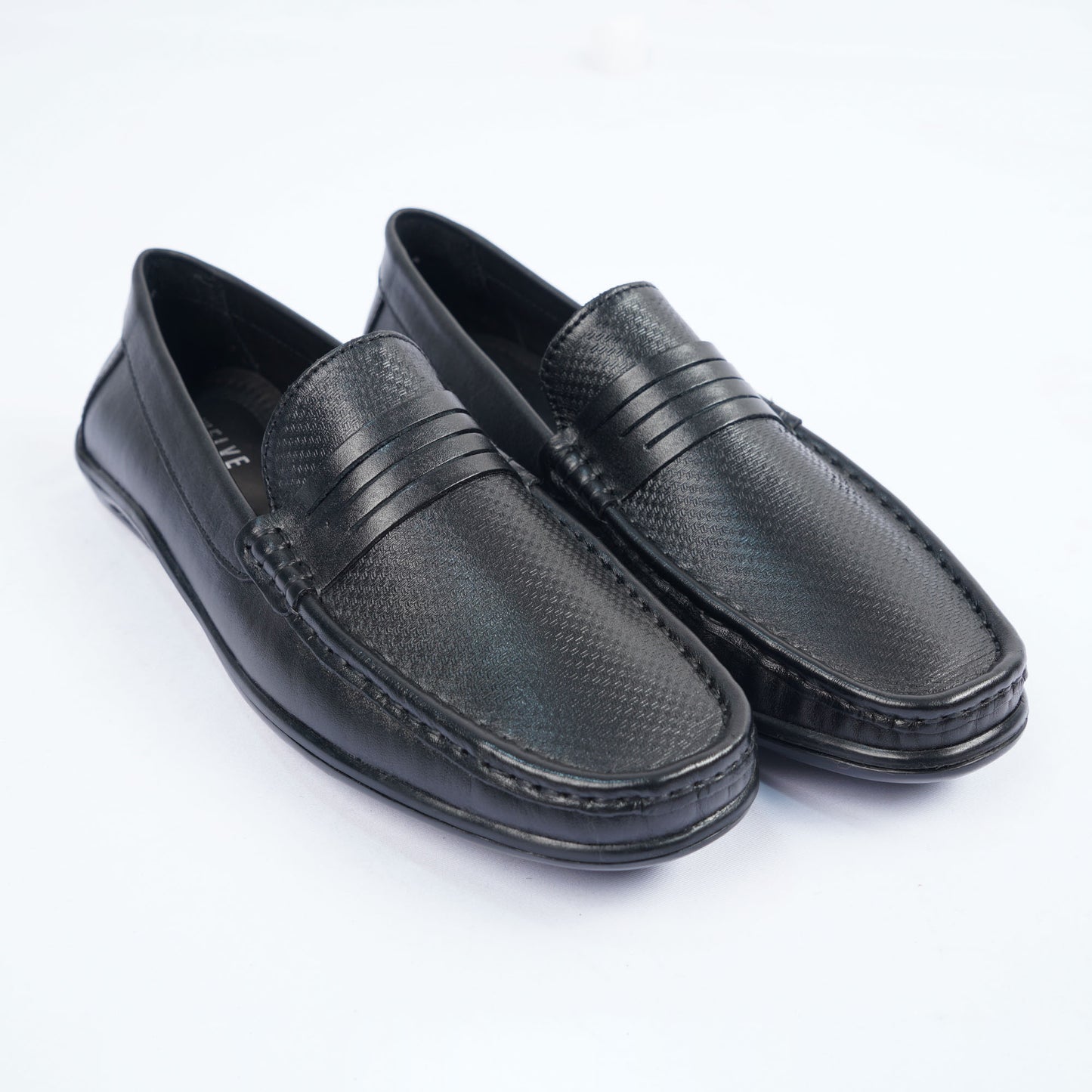 Mens Black Leather Loafers