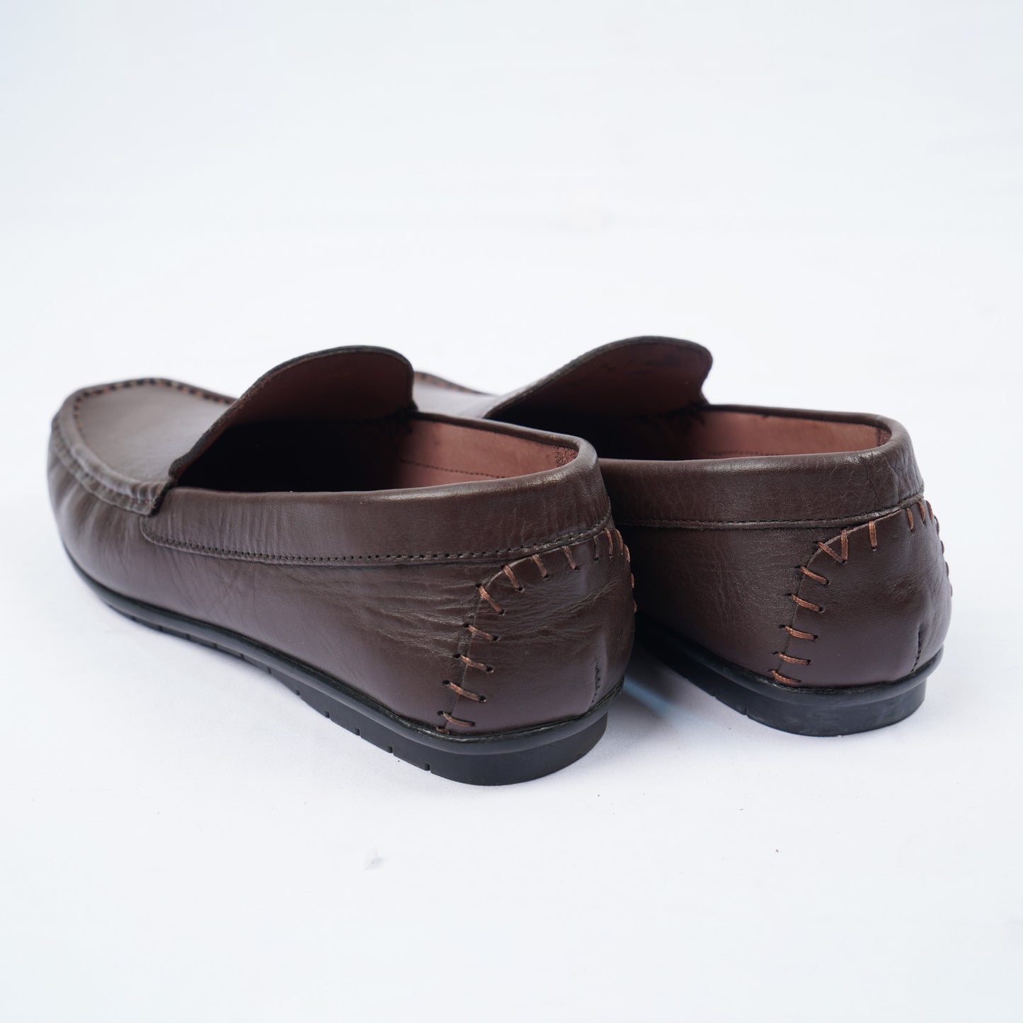 Mens Dark Brown Leather Loafers