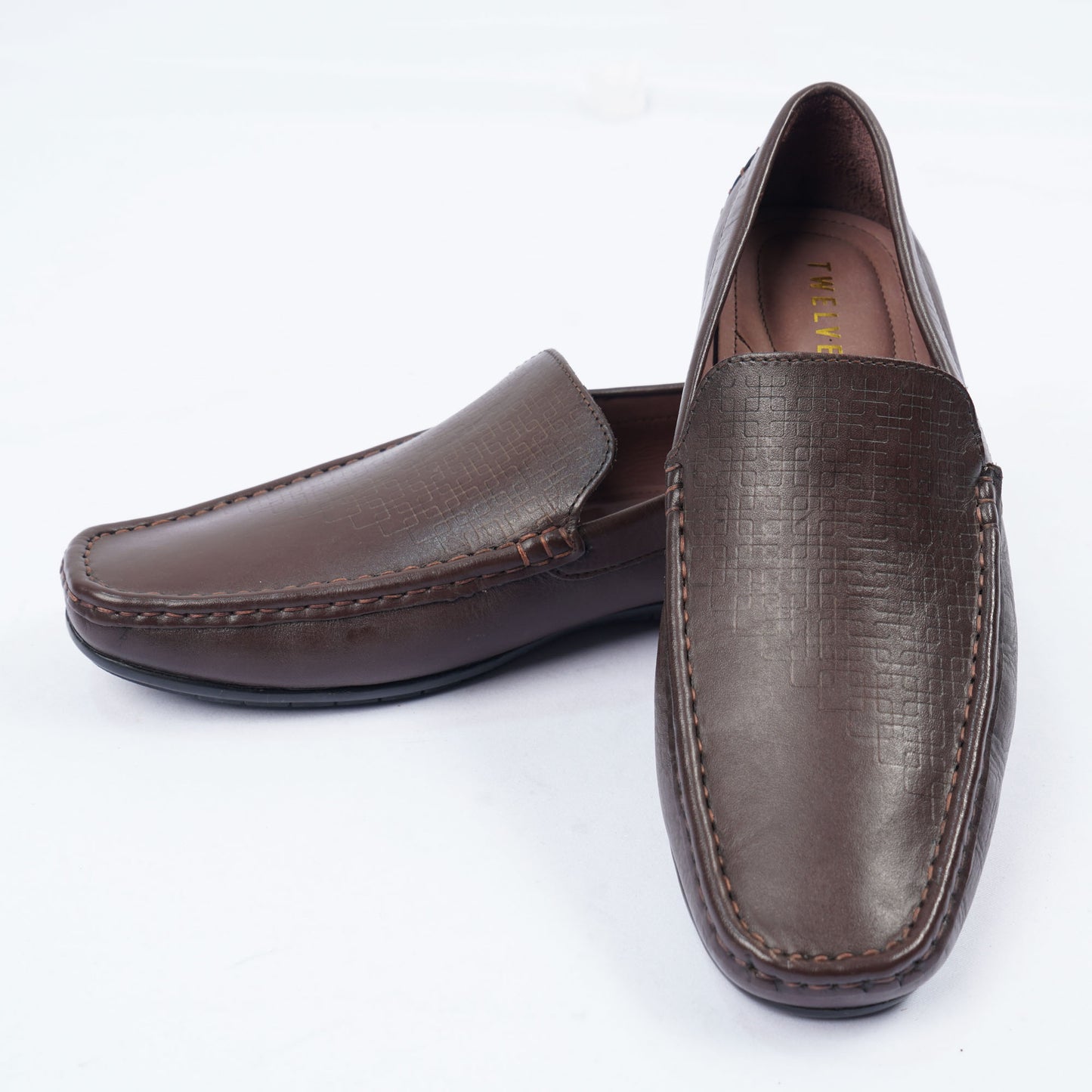 Mens Dark Brown Leather Loafers