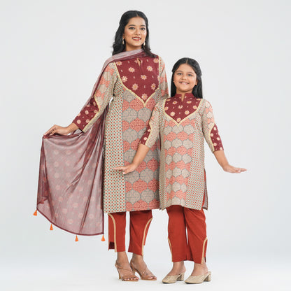 Women's Blended Silk Three Piece Set