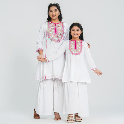 Women's White Two Piece Set