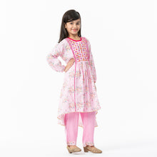 Load image into Gallery viewer, Girls Pink Ethnic Set
