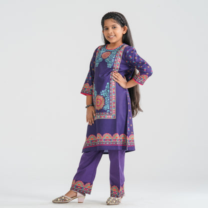 Girl's Blended Silk Two Piece Set