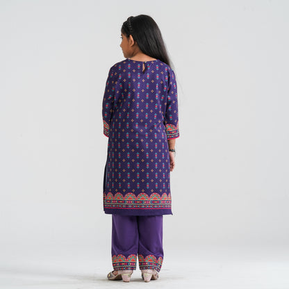 Girl's Blended Silk Two Piece Set