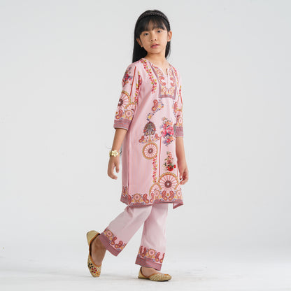 Girl's Digital Printed Two Piece Set