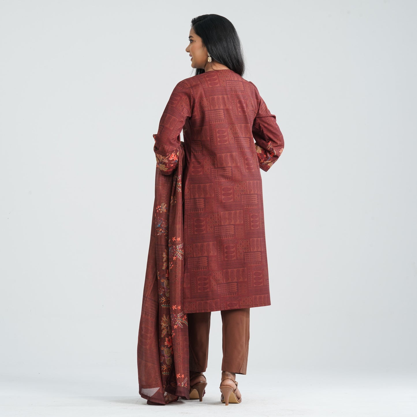 Women Blended Silk Three Piece Set