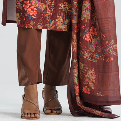 Women Blended Silk Three Piece Set