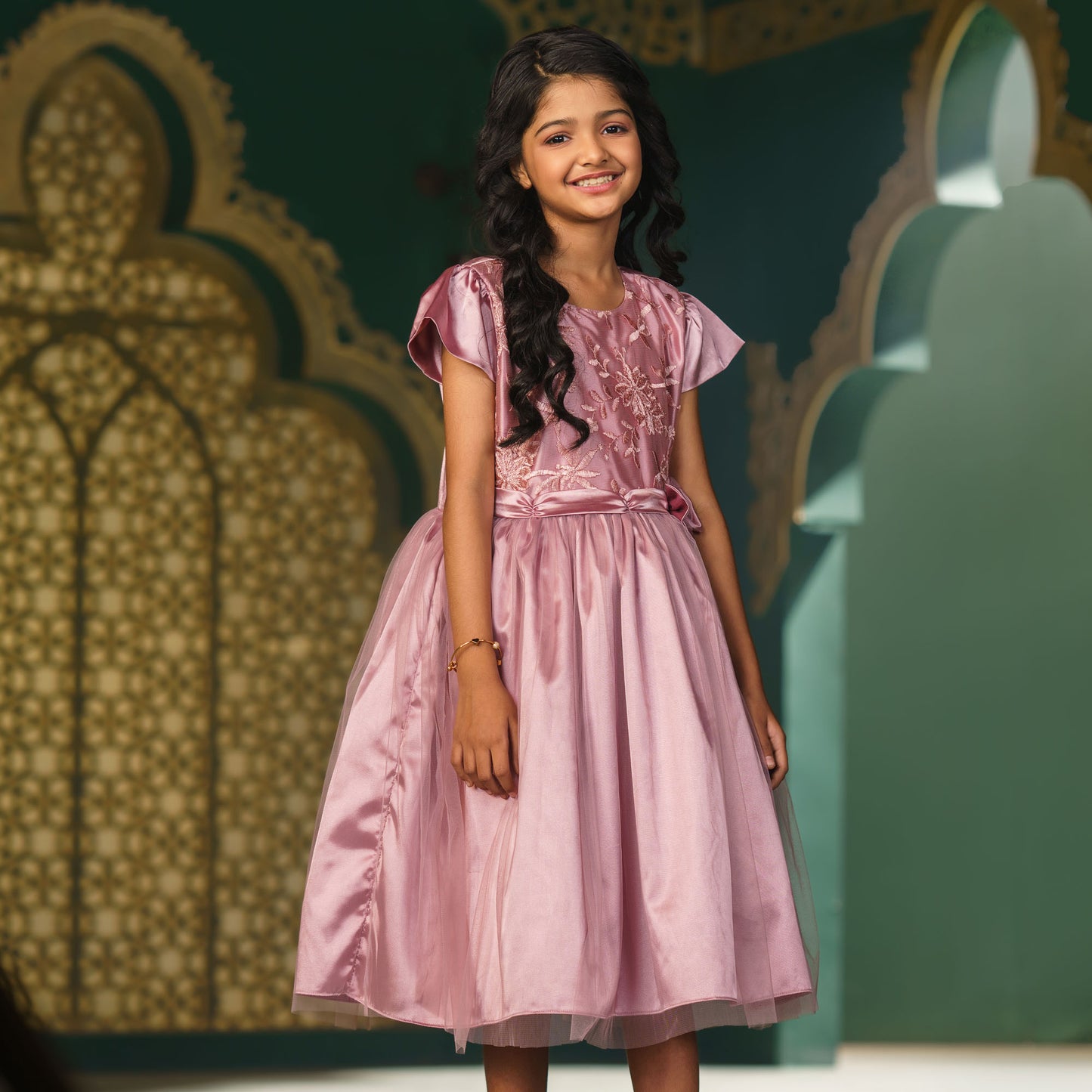 Girls Frock-Orchid Pink