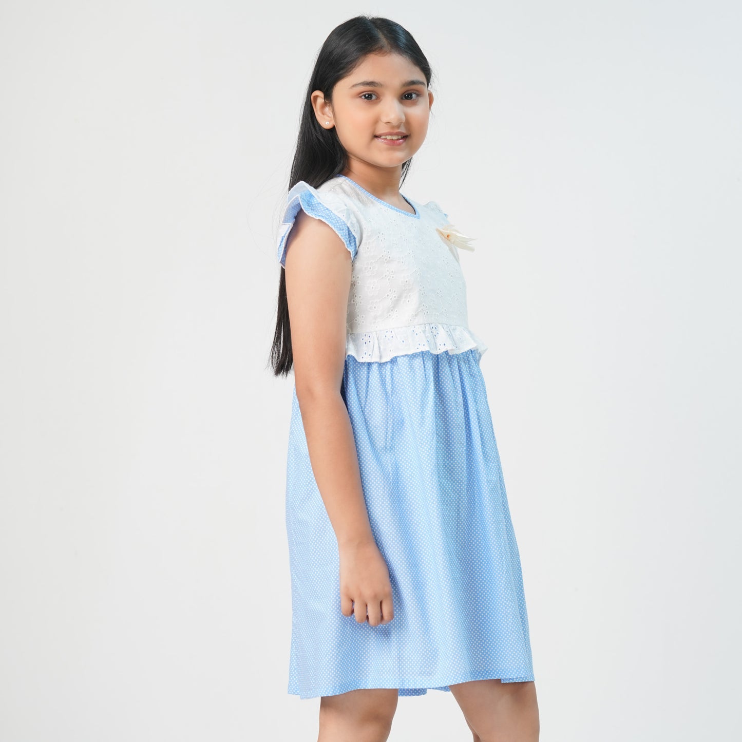 Girls Sky Blue Frock