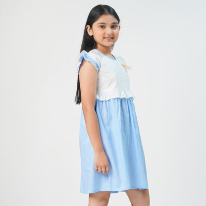 Girls Sky Blue Frock