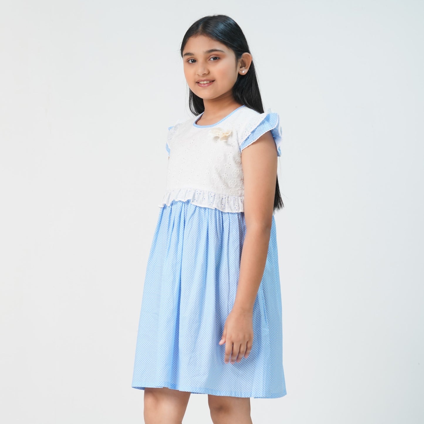 Girls Sky Blue Frock