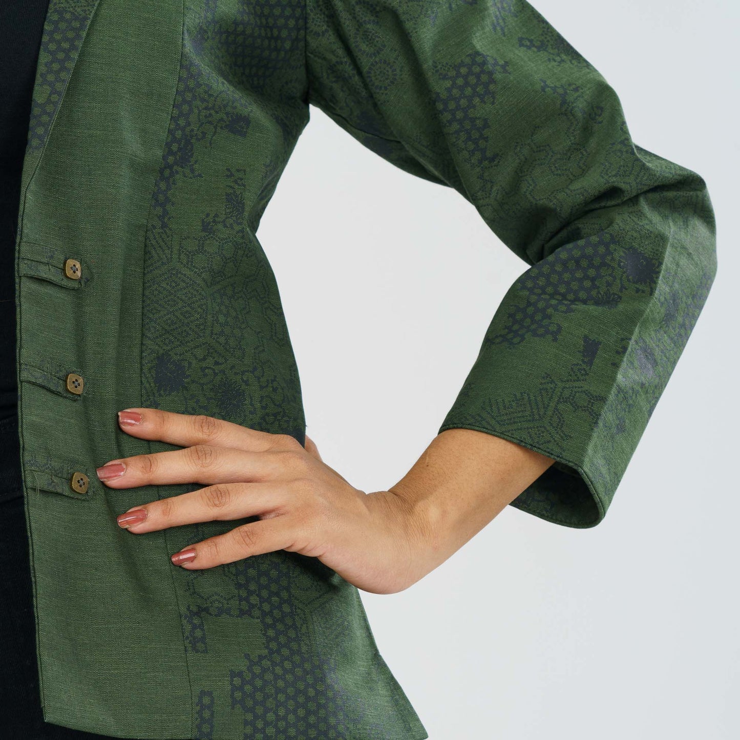 Womens Green Ethnic Jacket