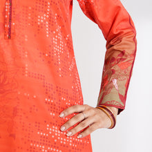 Load image into Gallery viewer, Women Orange Ethnic Kurti
