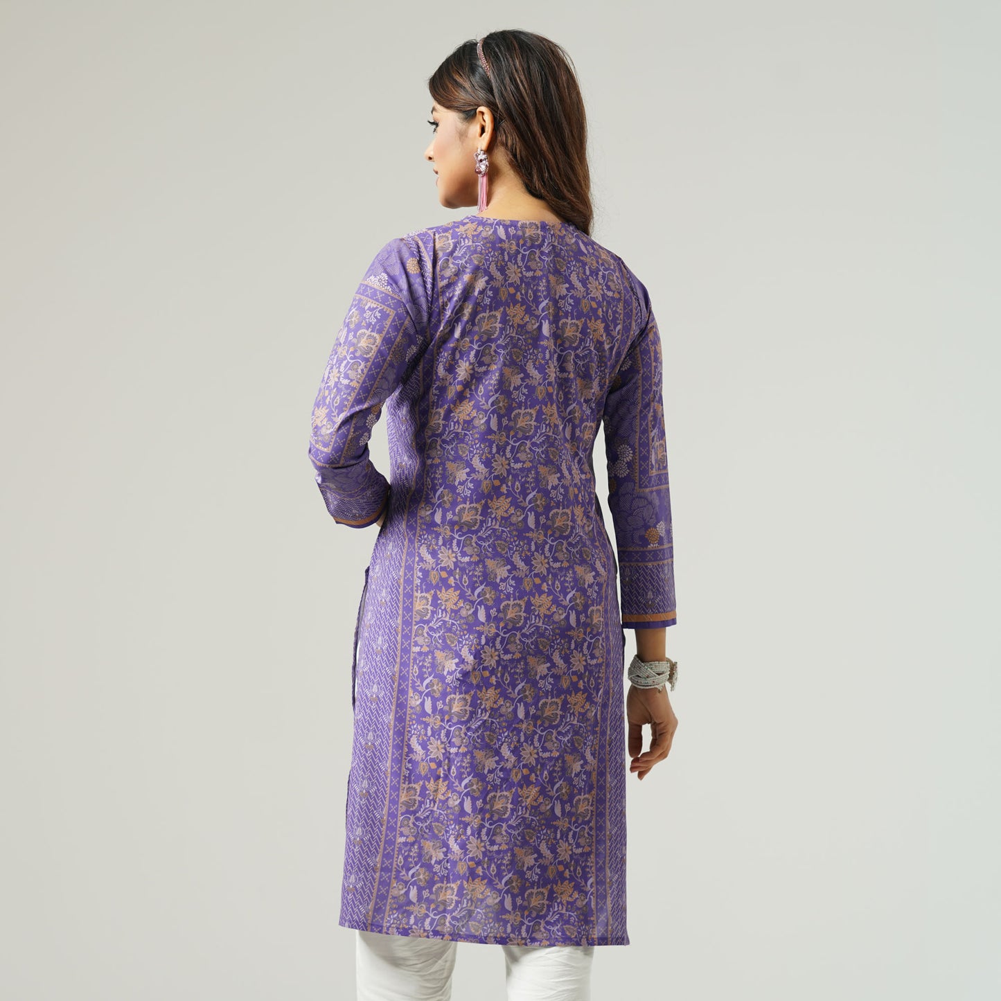 Womens Ethnic Purple Kurti