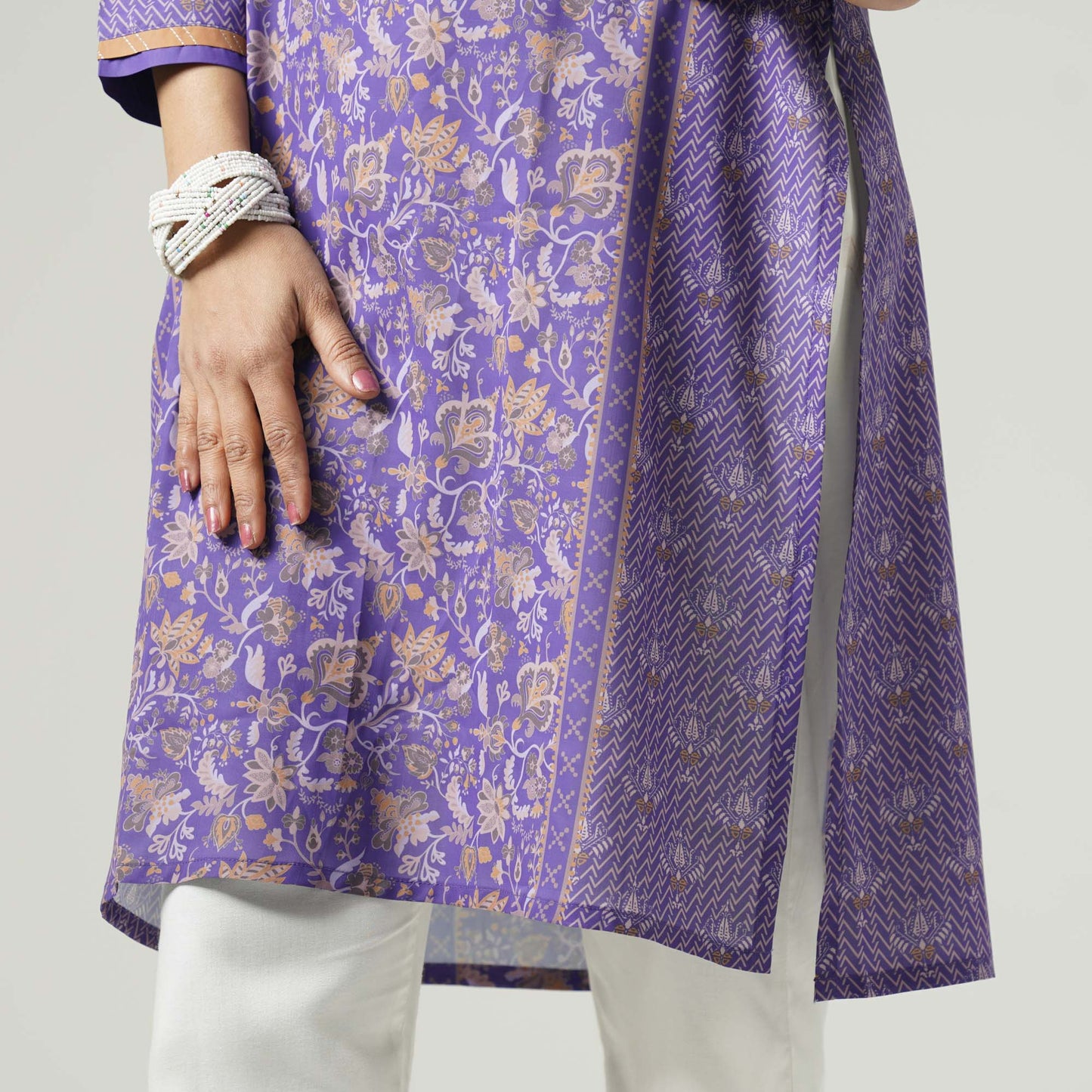 Womens Ethnic Purple Kurti