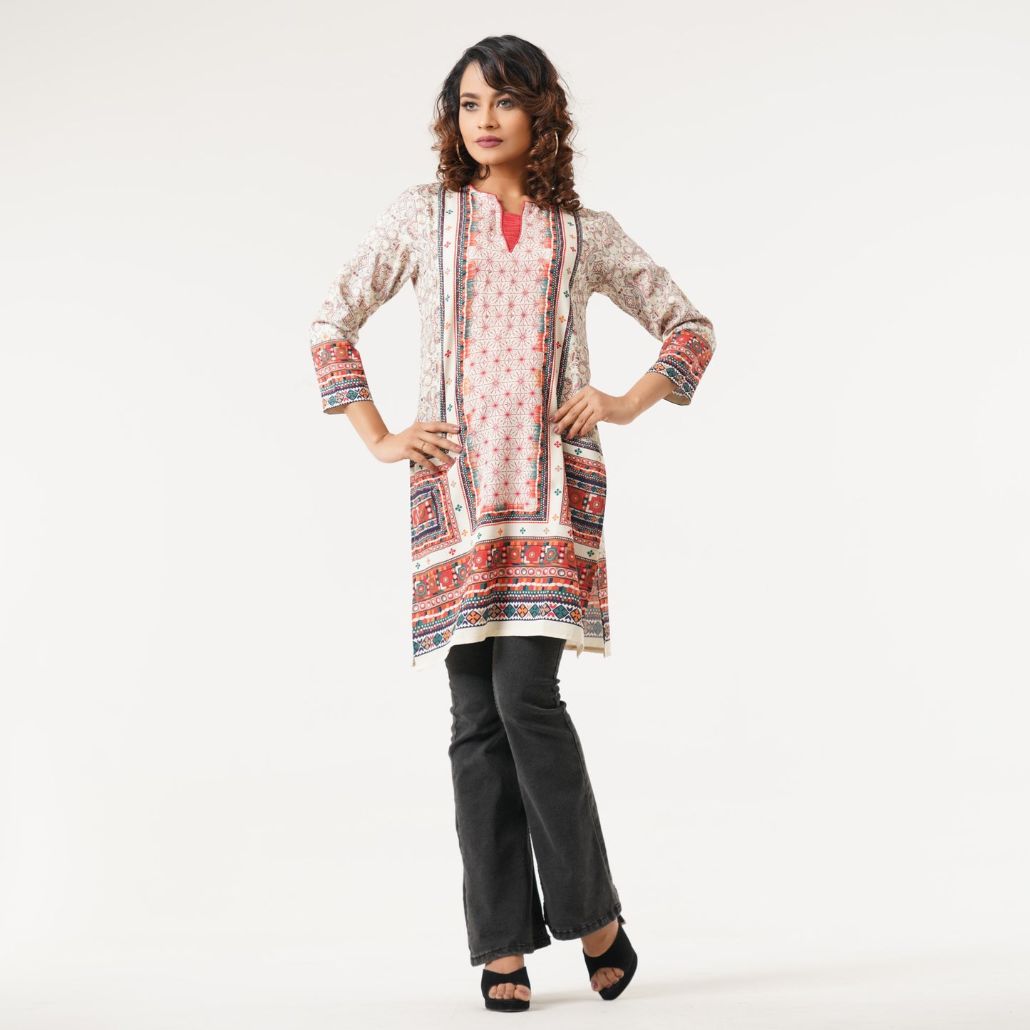 Womens Multicolor Ethnic Kurti