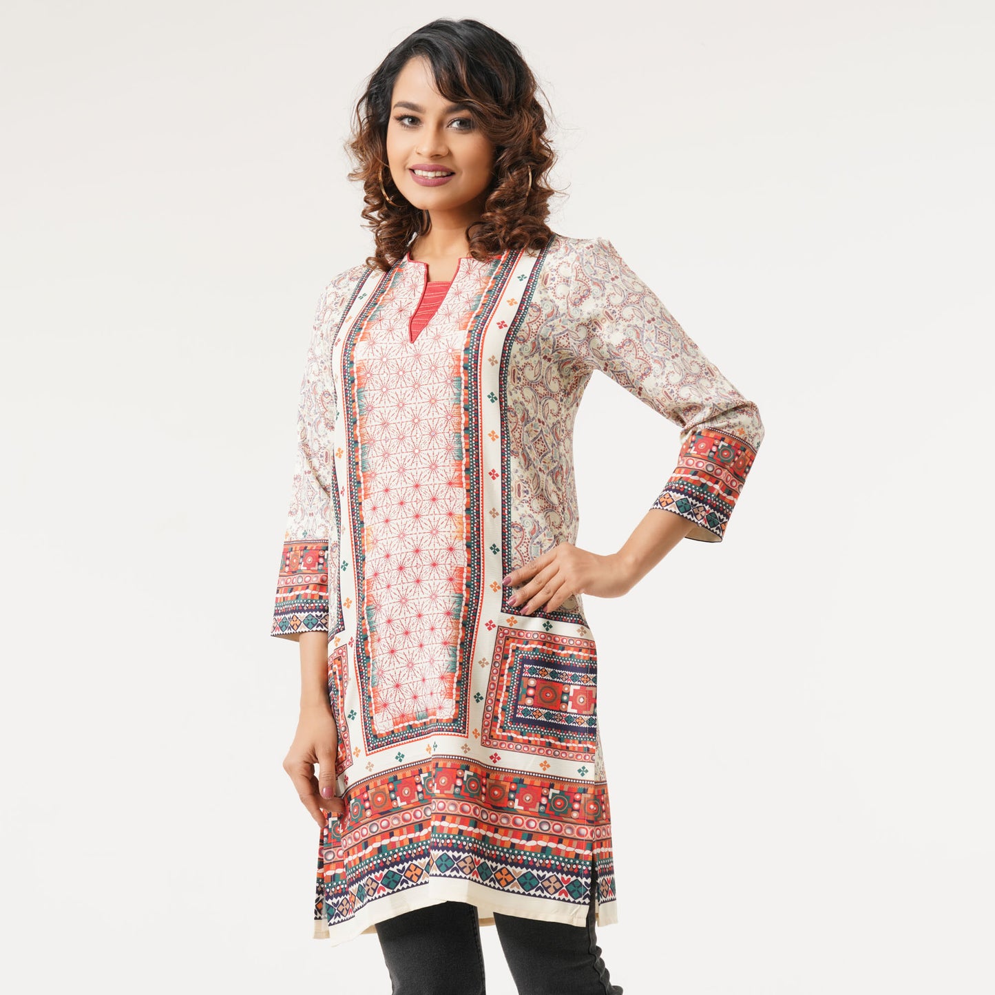 Womens Multicolor Ethnic Kurti