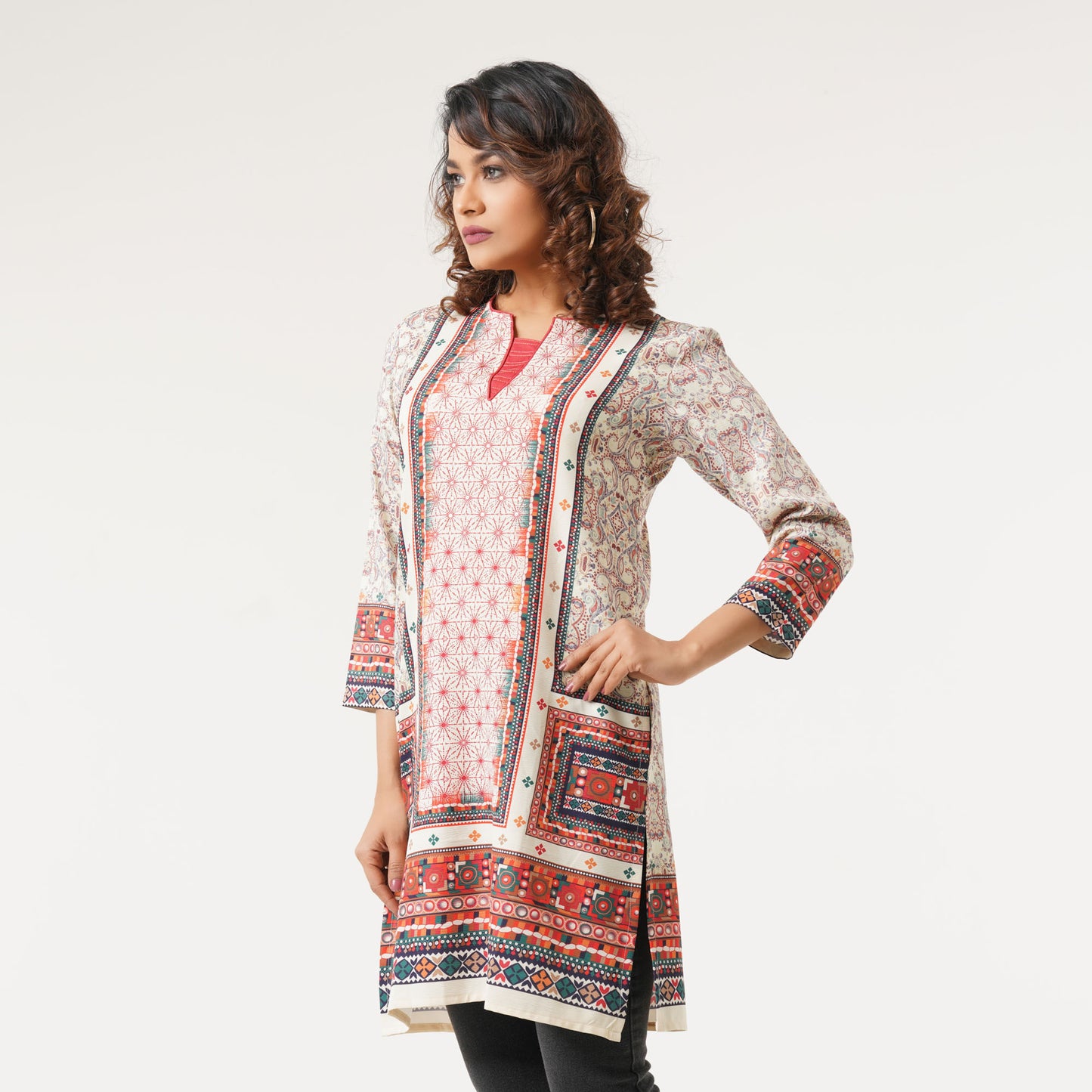 Womens Multicolor Ethnic Kurti