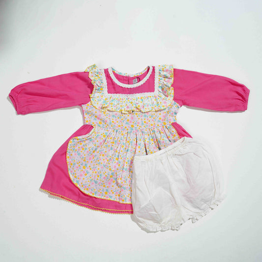 New Born Girls Frock- Pink
