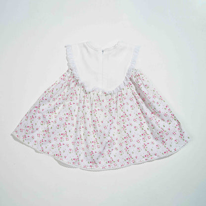New Born Girls Frock- Off White