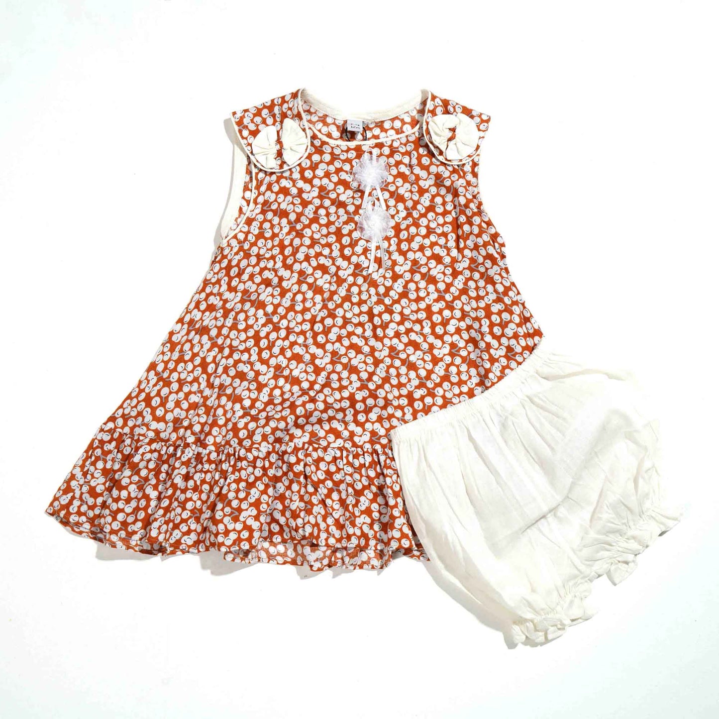 New Born Girls Frock-Tangerine