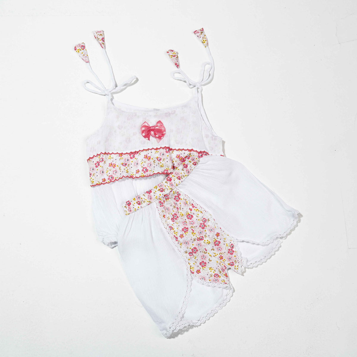 New Born Girls 2 Pcs-White