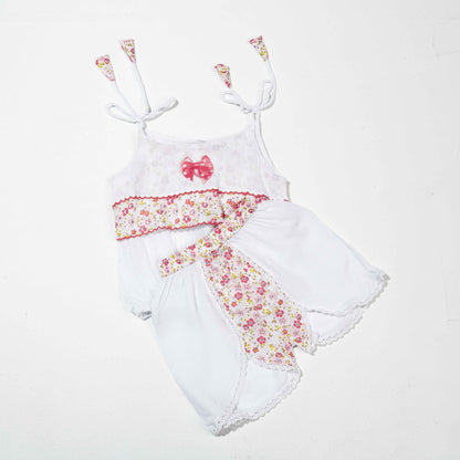 New Born Girls 2 Pcs-White