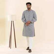 Load image into Gallery viewer, Mens Embroidery Panjabi- Steel Gray

