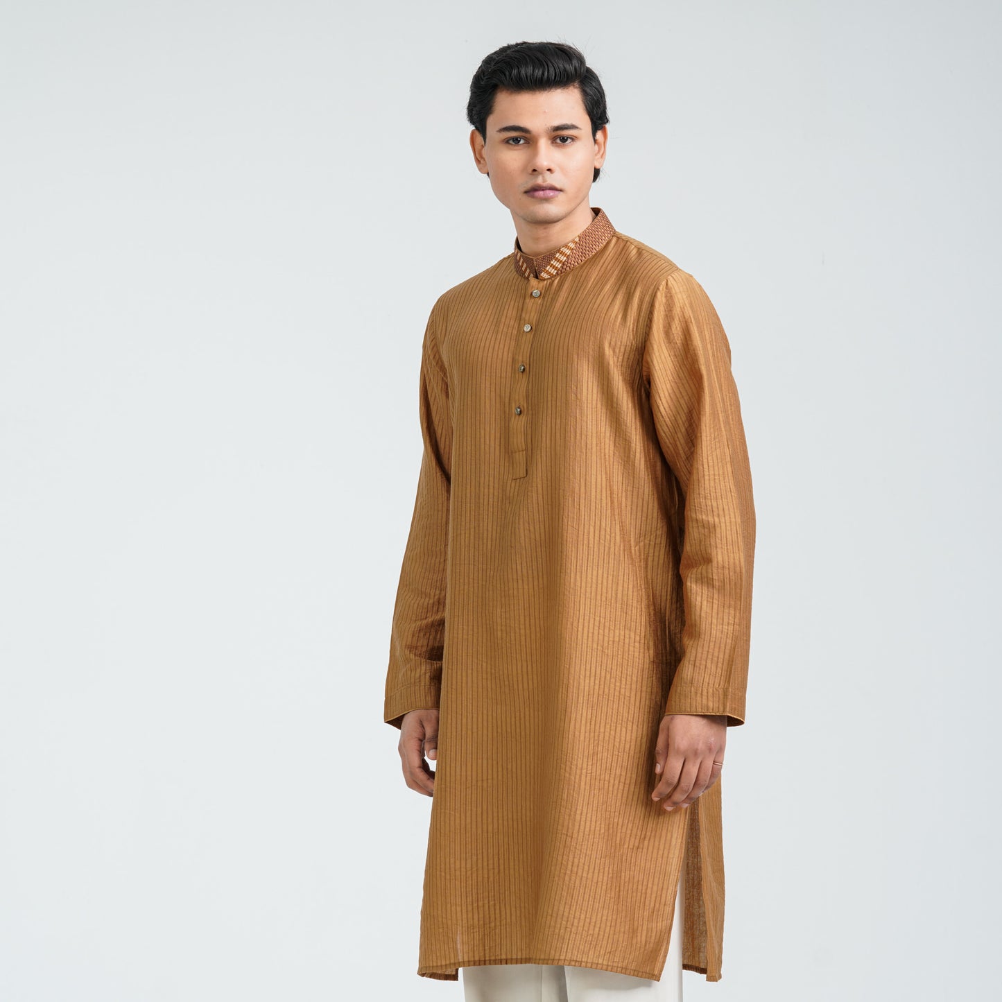 Men's Blended Mustard Panjabi