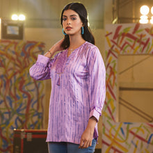 Load image into Gallery viewer, ETHNIC TOPS-LAVENDER
